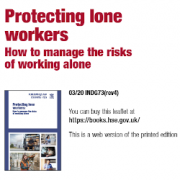 Lone working INDG73